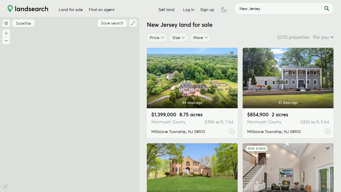 New Jersey Land for Sale - 3,080 Properties - LandSearch