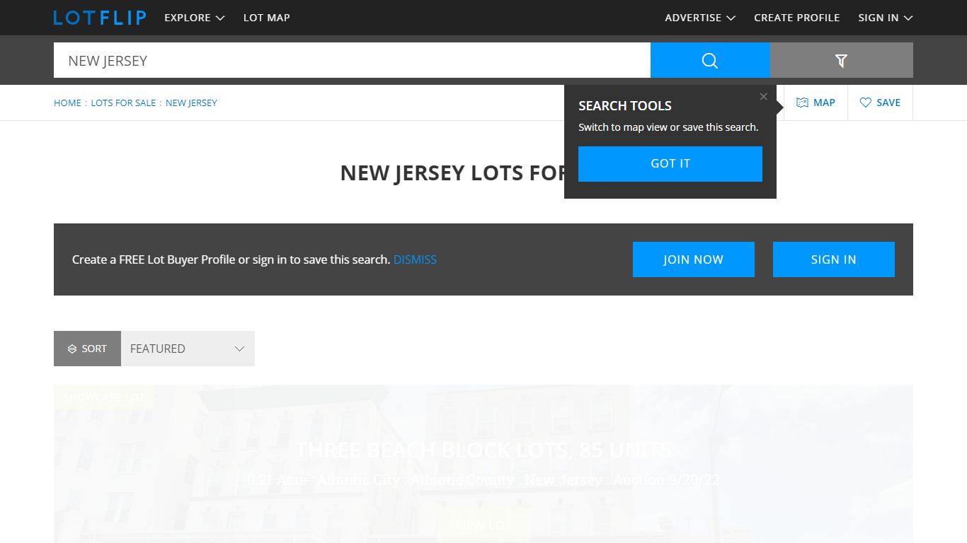 New Jersey Lots for Sale - lotflip